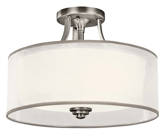 kichler-lacey-42386ap-semi-flush-mount-antique-pewter-15-with-organza-shade-3-li image 1