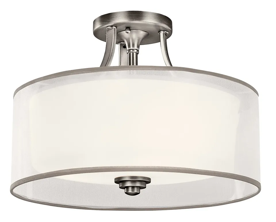 kichler-lacey-42386ap-semi-flush-mount-antique-pewter-15-with-organza-shade-3-li image 1
