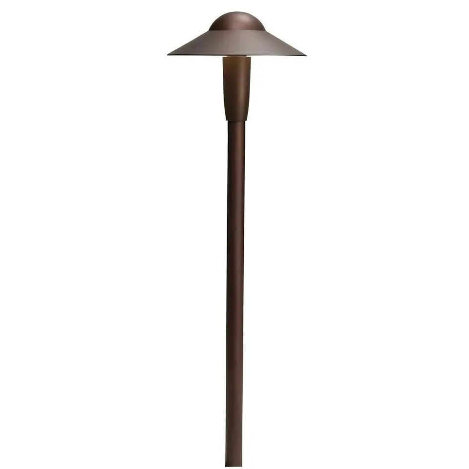 kichler-outdoor-led-dome-path-light-in-textured-architectural-bronze-12v-landsca image 1