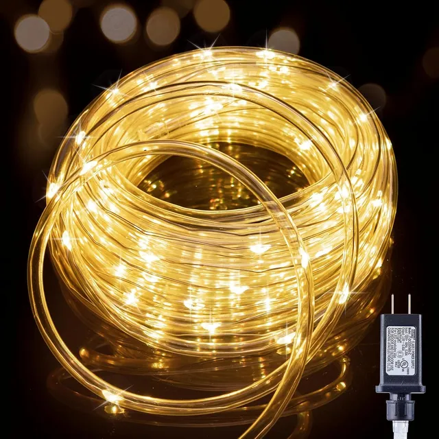 brightown-33ft-plug-in-100-led-rope-lights-for-indoor-outdoor-warm-white-cuttabl image 1