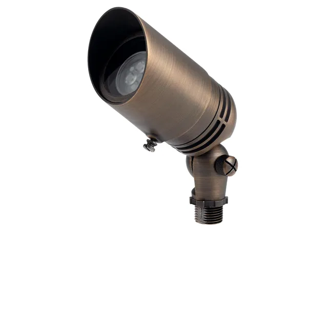 kichler-15485cbr-mr-16-adjustable-cowl-landscape-spotlight-centennial-brass image 1