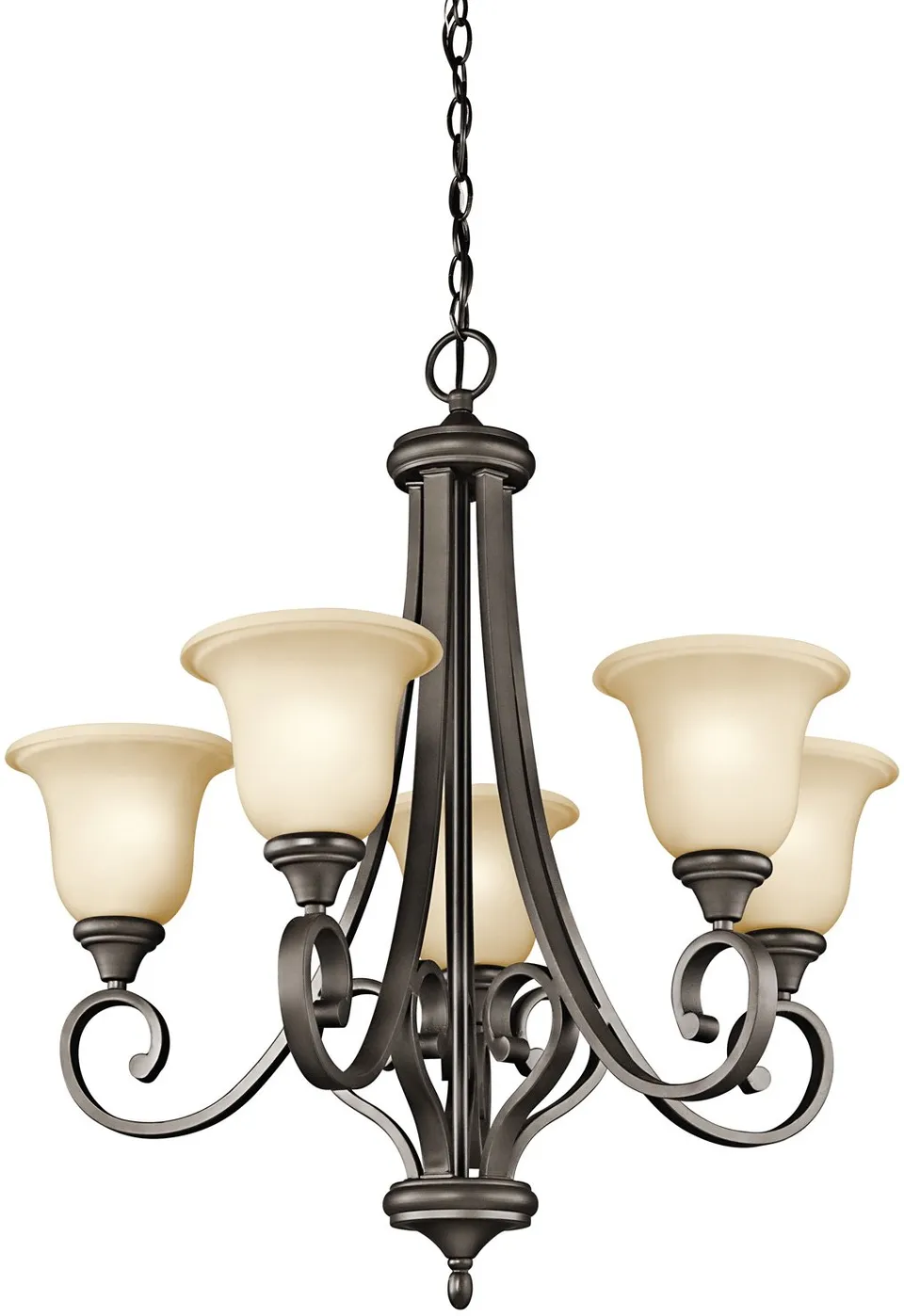 kichler-monroe-5-light-chandelier-in-olde-bronze-with-light-umber-etched-glass-4 image 1