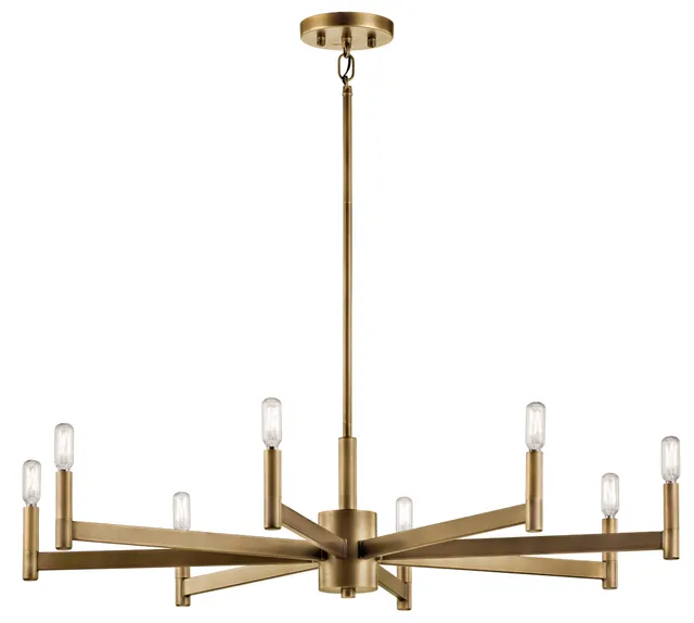 kichler-erzo-9-25-8-light-chandelier-natural-brass-43857nbr-modern-candle-chande image 1