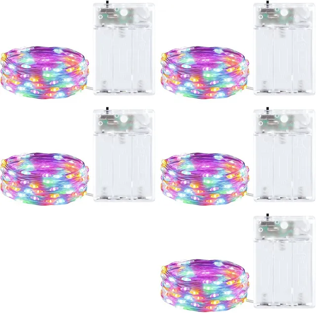 brightown-5-pack-7ft-battery-operated-20-led-silver-wire-starry-string-lights-pa image 1