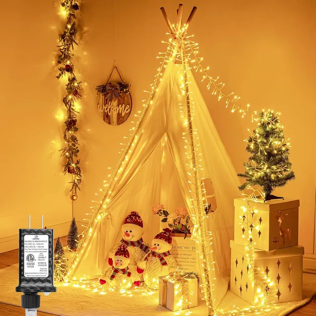 brightown-25ft-500-led-plug-in-cluster-firecracker-string-lights-with-timer-for- image 1