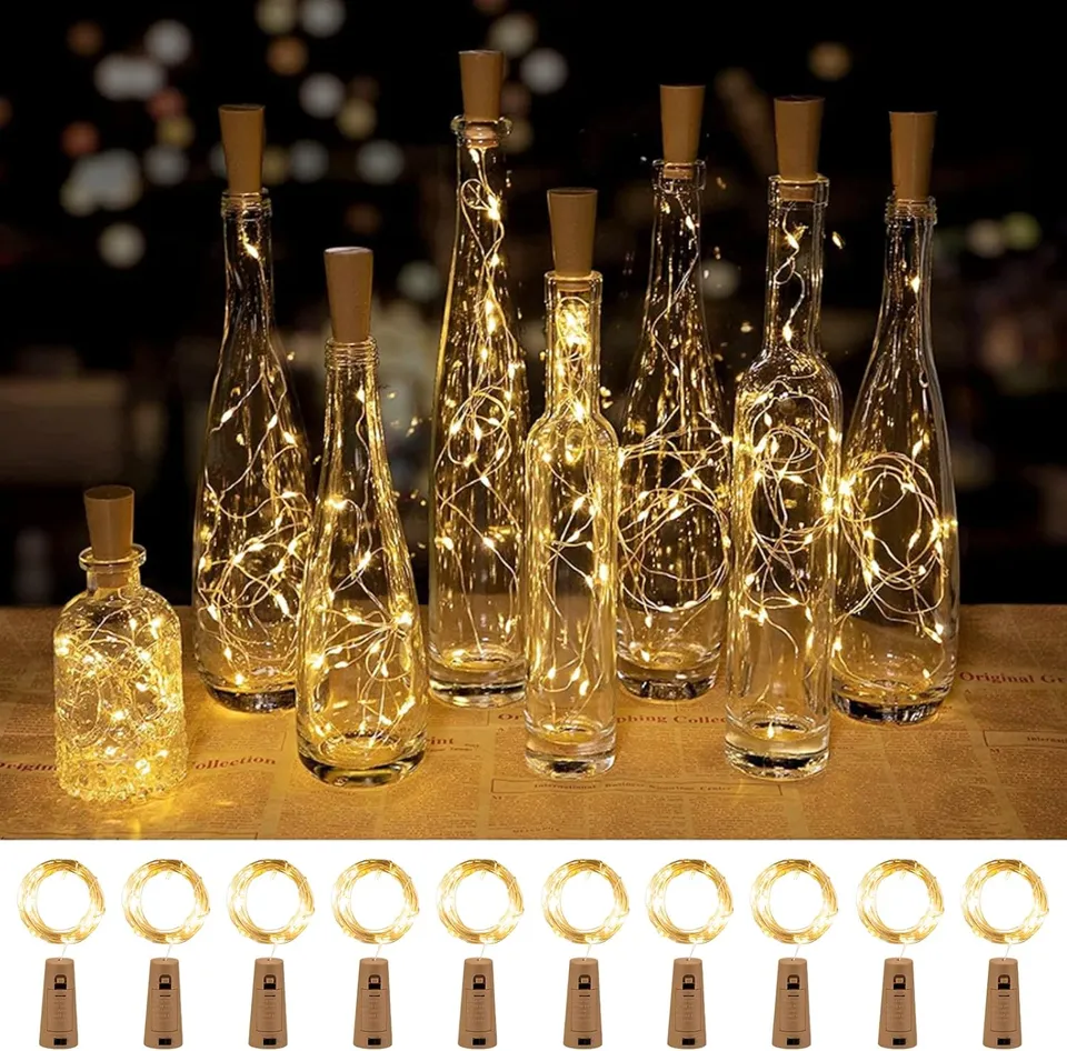 brightown-10-20-pack-20-led-battery-operated-silver-wire-wine-bottle-cork-lights image 1