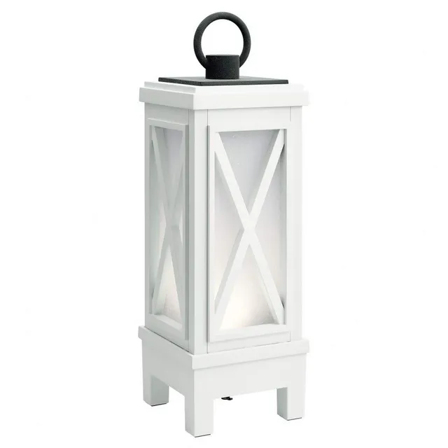 kichler-montego-49679whrled-transitional-led-lantern-weathered-white image 1