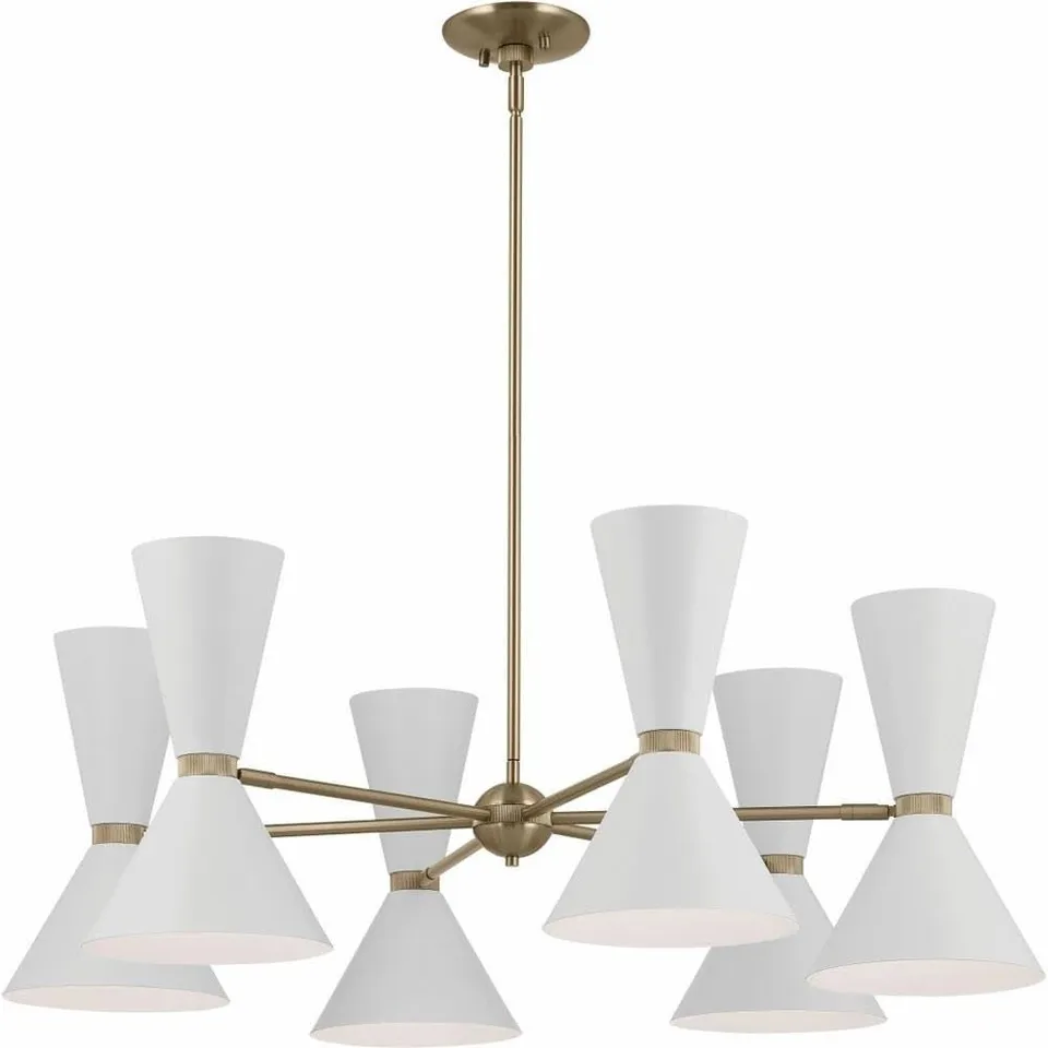 kichler-phix-12-light-chandelier-champagne-bronze-mid-century-modern-with-pivoti image 1