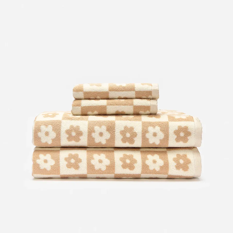 slowtide-gigi-bath-towel-bundle-2-2-sandstone-checkerboard-floral image 1