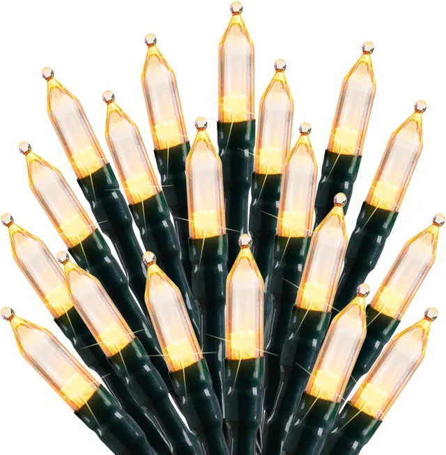 brightown-2-pack-39ft-led-christmas-mini-lights-with-100-clear-bulbs-warm-white image 1