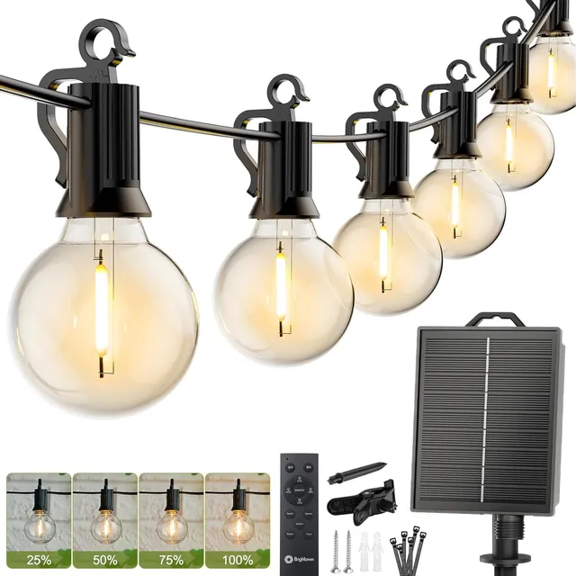 brightown-37ft-solar-powered-g40-10-led-bulbs-string-lights-with-remote-control- image 1