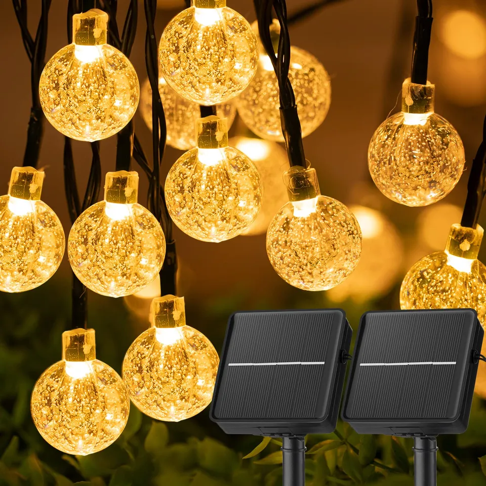 brightown-2-pack-solar-powered-crystal-globe-string-lights-60-led-each-36-5-ft-e image 1