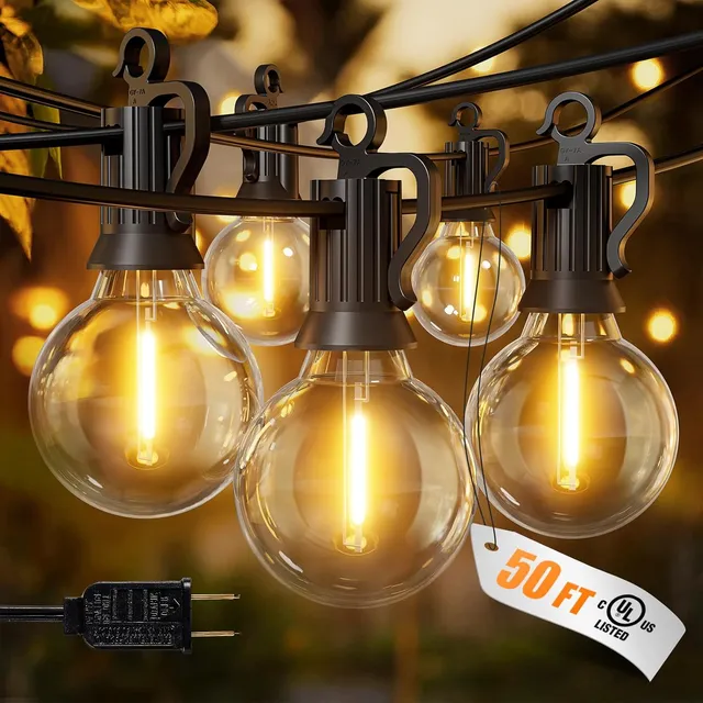 brightown-g40-50ft-plug-in-led-string-lights-25-2-bulbs-dimmable-connectable image 1
