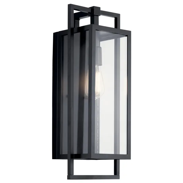 kichler-goson-1-light-outdoor-wall-light-in-black-59087bk image 1