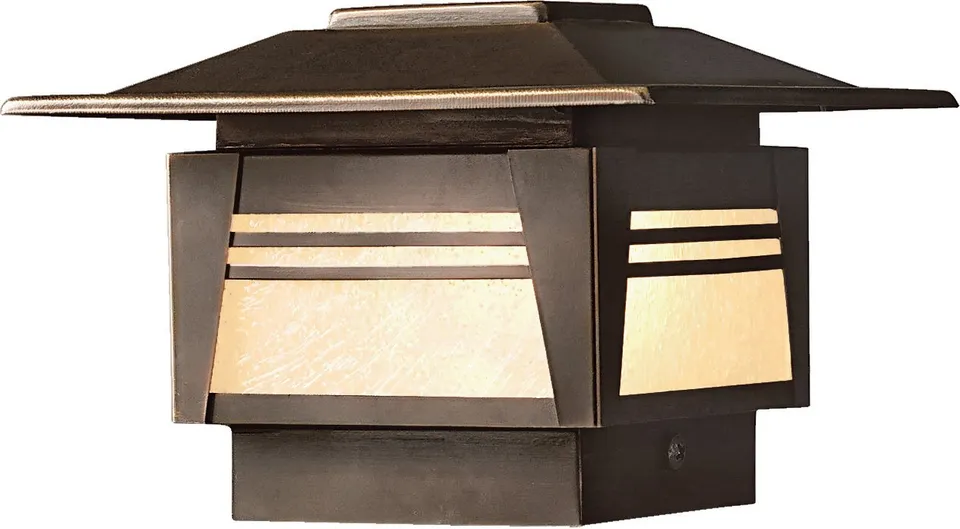 kichler-zen-garden-15071oz-1-light-deck-post-light-olde-bronze image 1