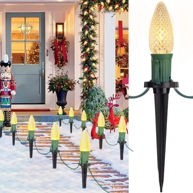 brightown-25-7ft-plug-in-c9-led-strawberry-string-lights-for-christmas-pathway-w image 1