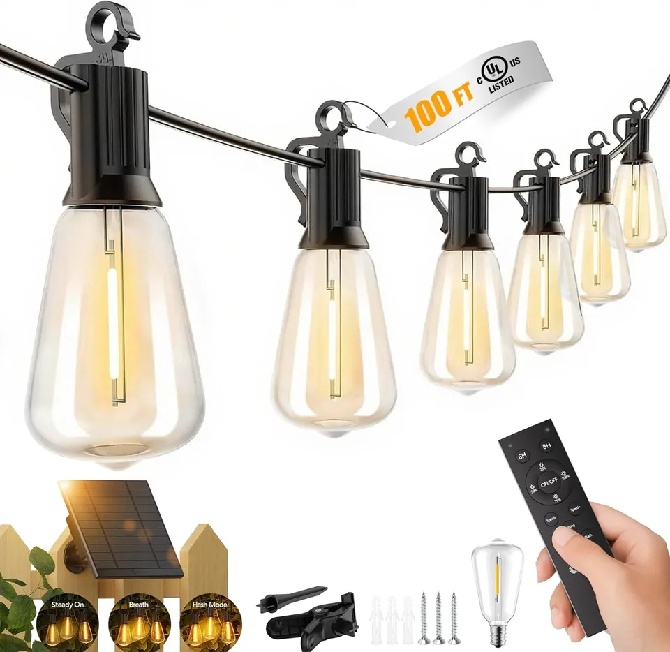 brightown-100ft-solar-string-lights-outdoor-waterproof-with-remote-31-1-led-shat image 1