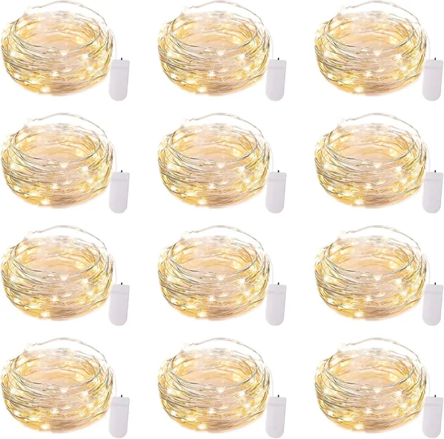 brightown-12-pack-7ft-led-fairy-lights-battery-operated-silver-wire-warm-white-2 image 1