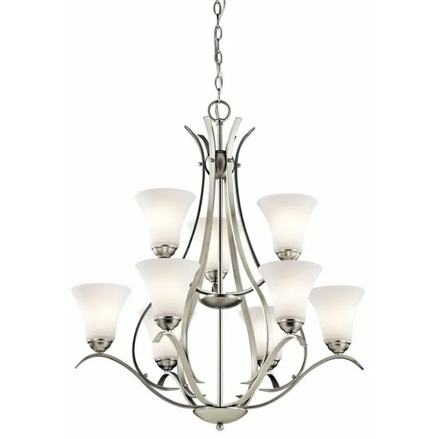 kichler-keiran-33-25-9-light-chandelier-brushed-nickel-finish-with-satin-etched- image 1