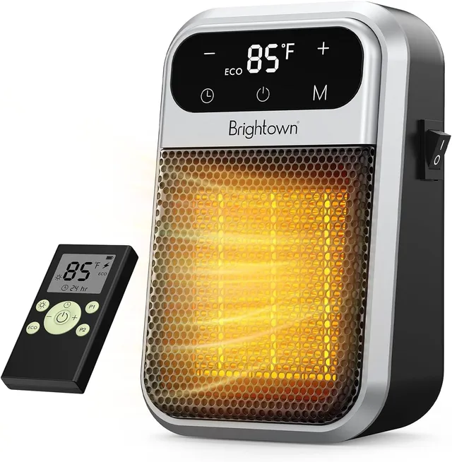 brightown-800w-plug-in-space-heater-with-remote-touch-led-display-180-rotating-p image 1
