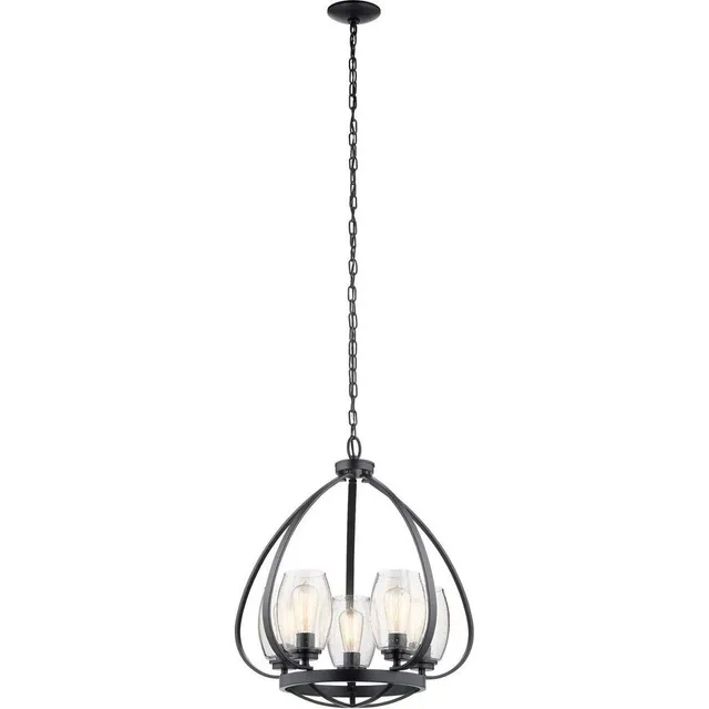 kichler-tuscany-5-light-chandelier-in-black-with-clear-seeded-glass-24 image 1