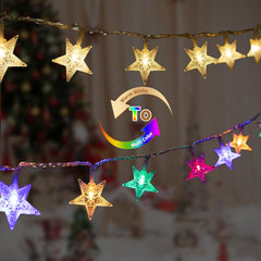 brightown-33ft-100-led-star-fairy-string-lights-plug-in-remote-11-modes-warm-whi image 2