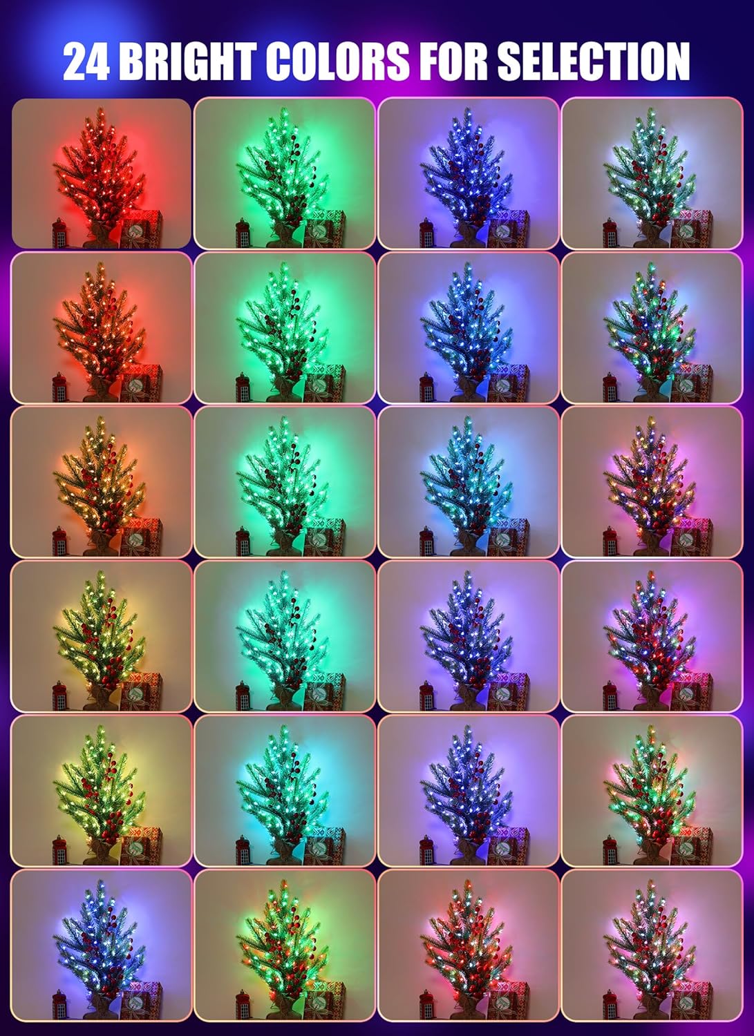 brightown-66ft-200-led-usb-silver-wire-fairy-lights-with-remote-24-colors-16-mod image 2