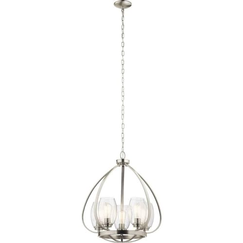 kichler-tuscany-24-5-light-chandelier-with-clear-seeded-glass-in-brushed-nickel image 2