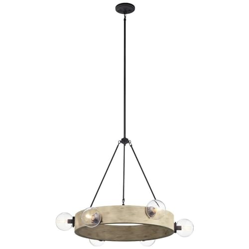 kichler-marquee-6-light-chandelier-bronze-dark-with-white-washed-wood-transition image 3