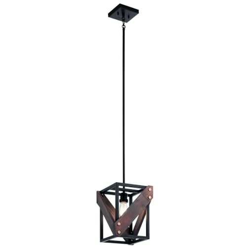 kichler-fulton-cross-5-light-linear-chandelier-black-with-reclaimed-wood image 7
