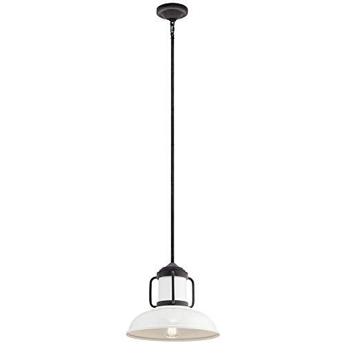 kichler-jenson-44302wzc-1-light-pendant-weathered-zinc-white-milk-glass image 2