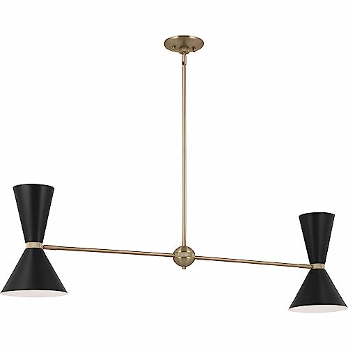 kichler-phix-4-light-linear-chandelier-champagne-bronze-black-mid-century-modern image 5