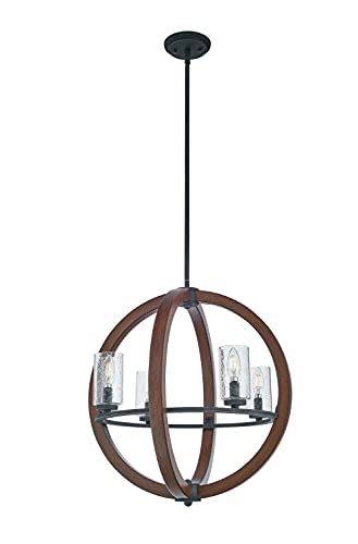 kichler-grand-bank-4-light-chandelier-auburn-stained-wood-and-distressed-black-m image 7