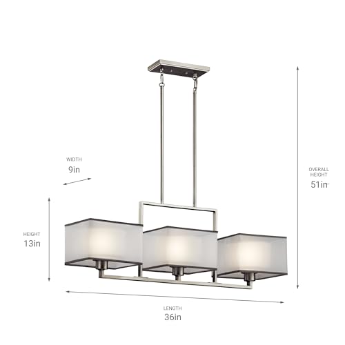 kichler-kailey-43437ni-3-light-linear-chandelier-brushed-nickel-organza-and-opal image 7