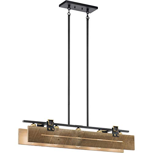 kichler-ridgewood-44180bkt-five-light-linear-chandelier-textured-black image 5