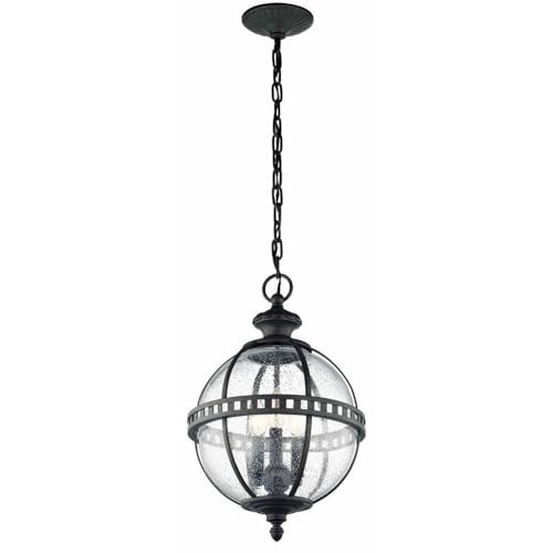 kichler-49603ld-three-light-outdoor-pendant-in-londonderry-finish-with-clear-see image 3
