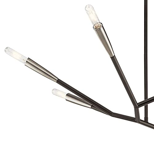 kichler-branches-43795bk-7-light-linear-chandelier-black-with-antique-pewter-acc image 8