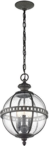kichler-49603ld-three-light-outdoor-pendant-in-londonderry-finish-with-clear-see image 5