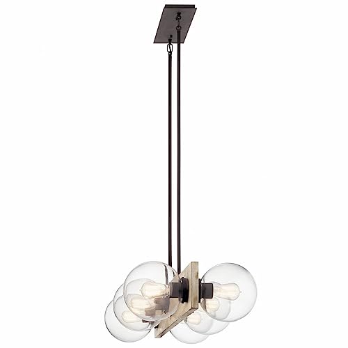 kichler-marquee-44296www-6-light-linear-chandelier-white-washed-wood-42-inches image 8