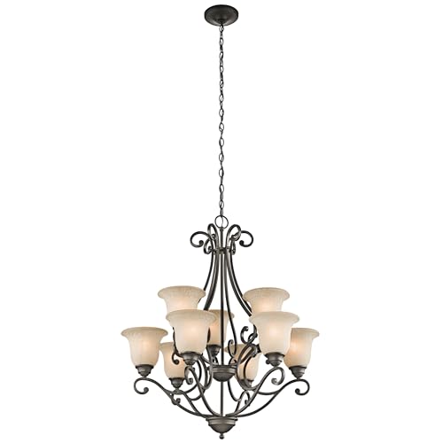 kichler-camerena-34-5-9-light-two-tier-chandelier-olde-bronze-with-white-scavo-u image 6