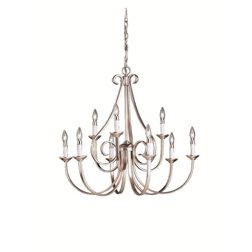 kichler-dover-9-light-2-tier-chandelier-brushed-nickel-2031ni image 4