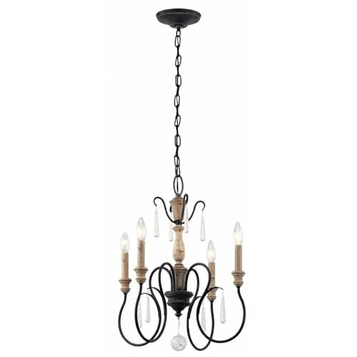 kichler-43615wzc-four-light-chandelier-in-weathered-zinc image 3