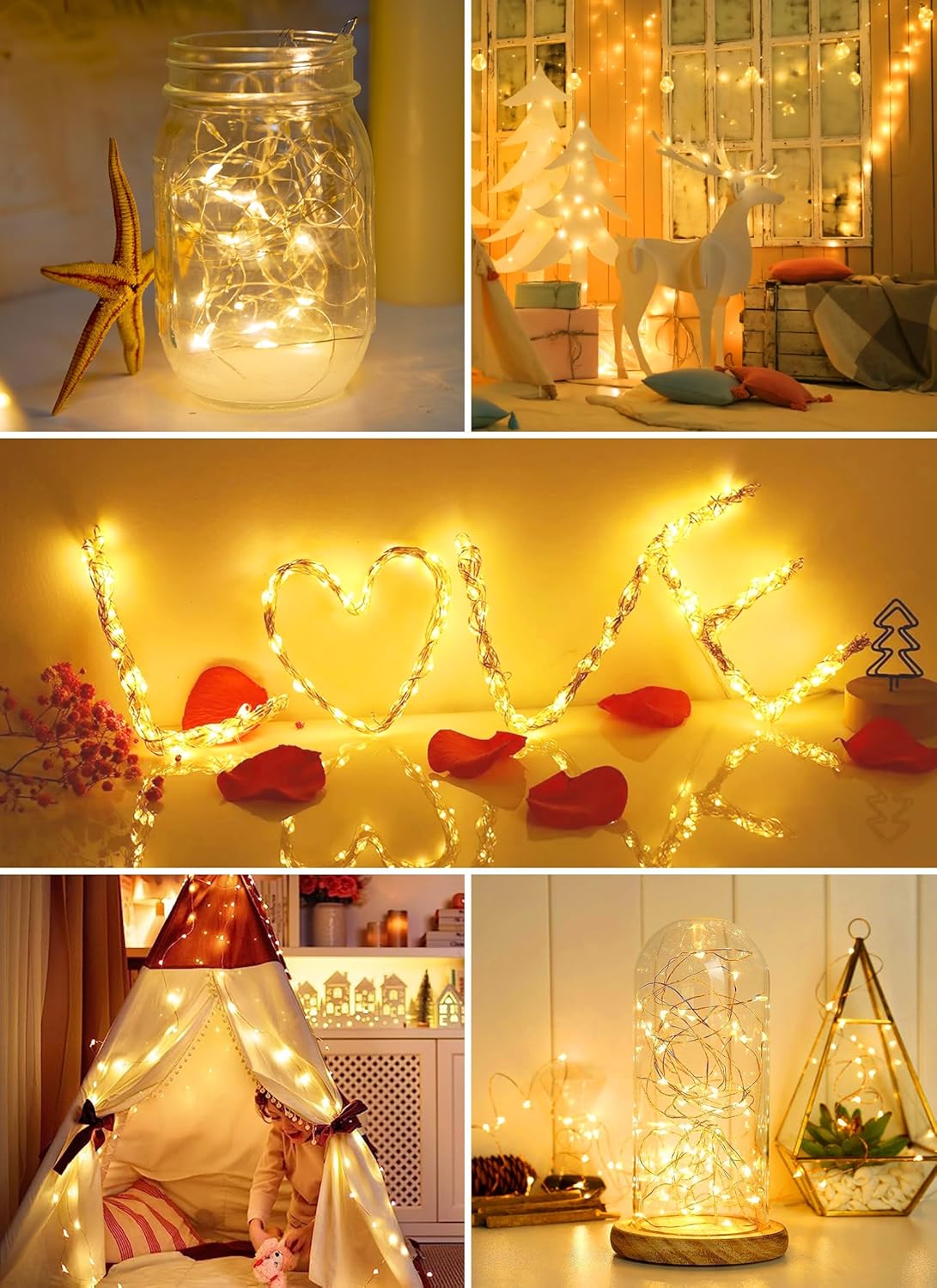 brightown-12-pack-7ft-led-fairy-lights-battery-operated-silver-wire-warm-white-2 image 5