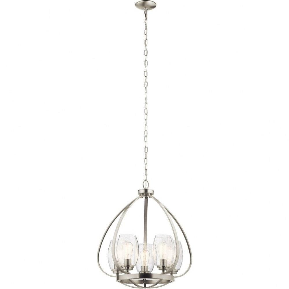 kichler-tuscany-24-5-light-chandelier-with-clear-seeded-glass-in-brushed-nickel image 1