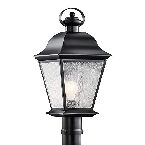 kichler-mount-vernon-outdoor-post-light-black-clear-seeded-glass-9-5-x-20-75-mod image 4