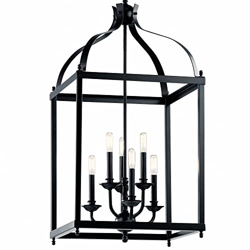 kichler-larkin-42568bk-6-light-pendant-chandelier-black image 7