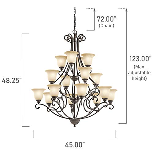 kichler-camerena-48-25-16-light-multi-tier-chandelier-white-scavo-glass-with-lig image 4