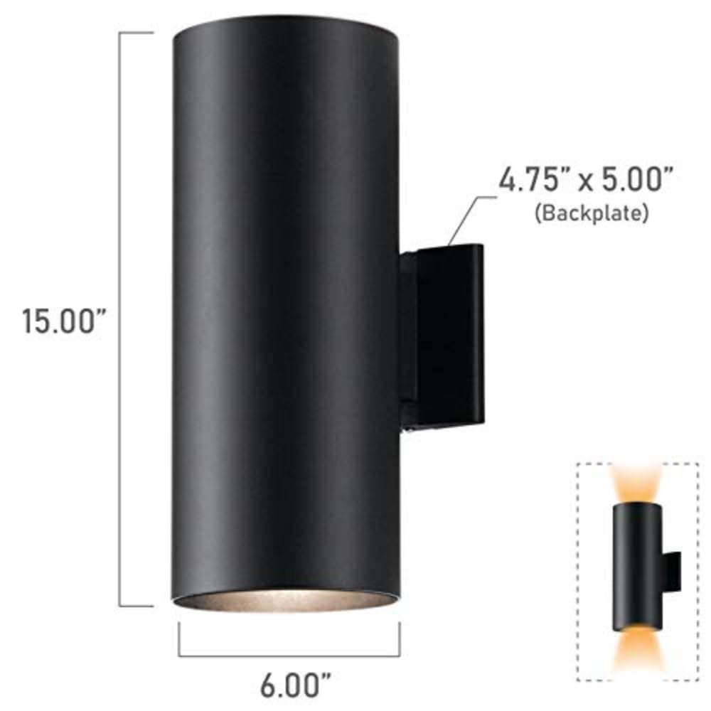 kichler-cylinders-15-2-light-outdoor-cylinder-wall-sconce-in-black-9246bk image 2