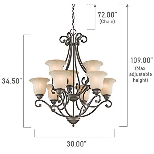 kichler-camerena-34-5-9-light-two-tier-chandelier-olde-bronze-with-white-scavo-u image 8