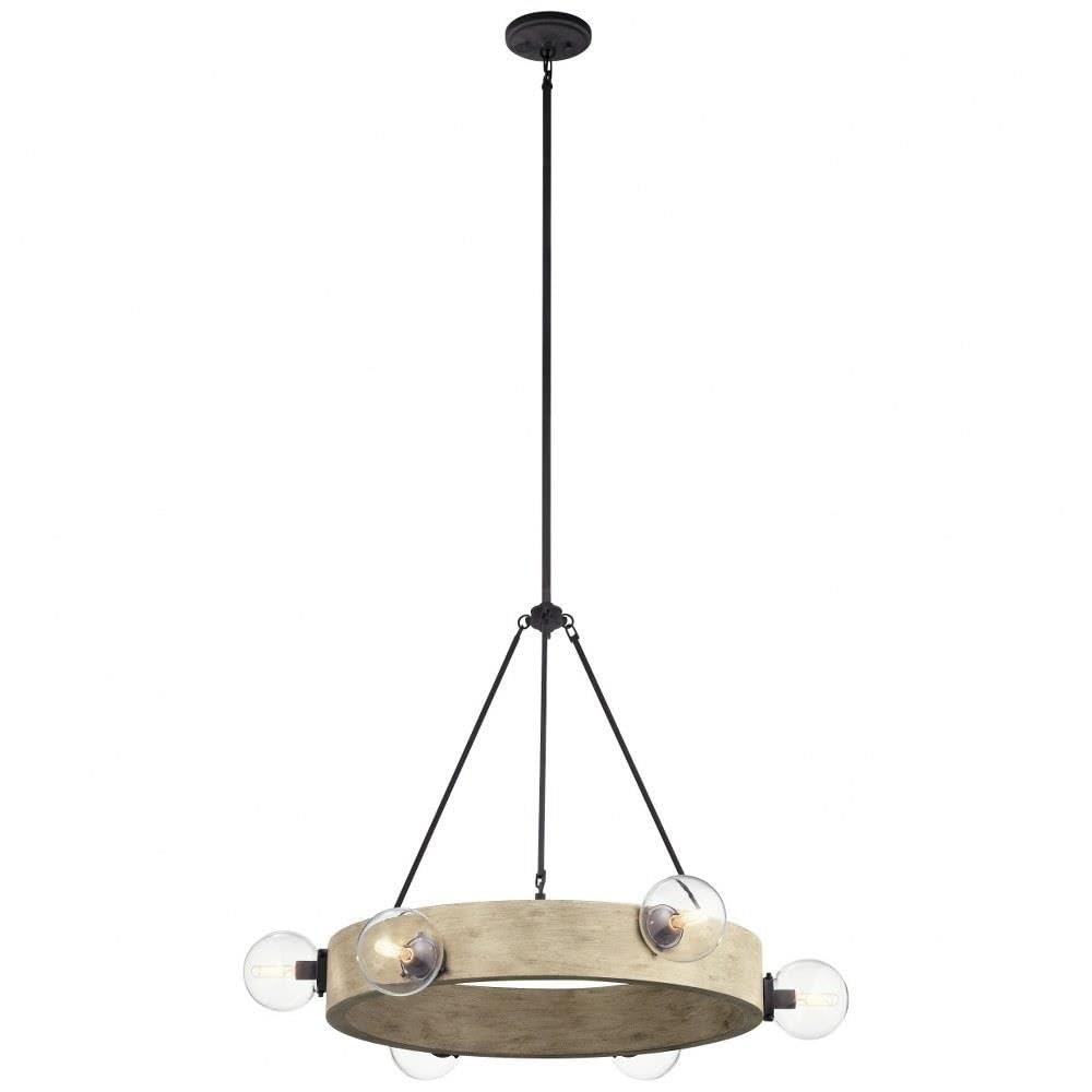kichler-marquee-6-light-chandelier-bronze-dark-with-white-washed-wood-transition image 1